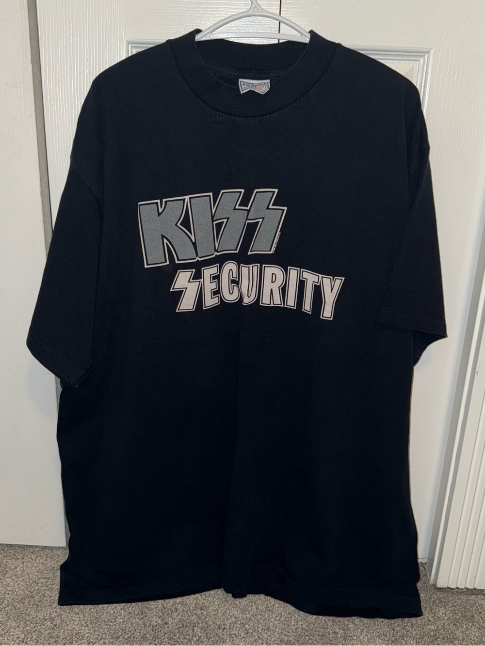 KISS Security 1995 Convention Authentic Tour Crew Concert Black Graphic Tee